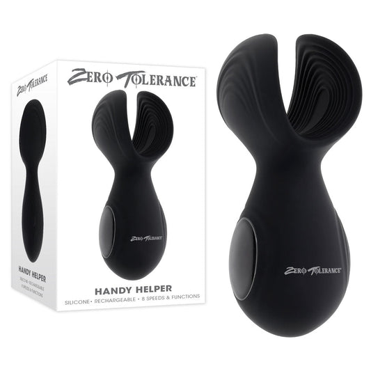 Zero Tolerance HANDY HELPER - Black USB Rechargeable Vibrating Stroker Zero Tolerance