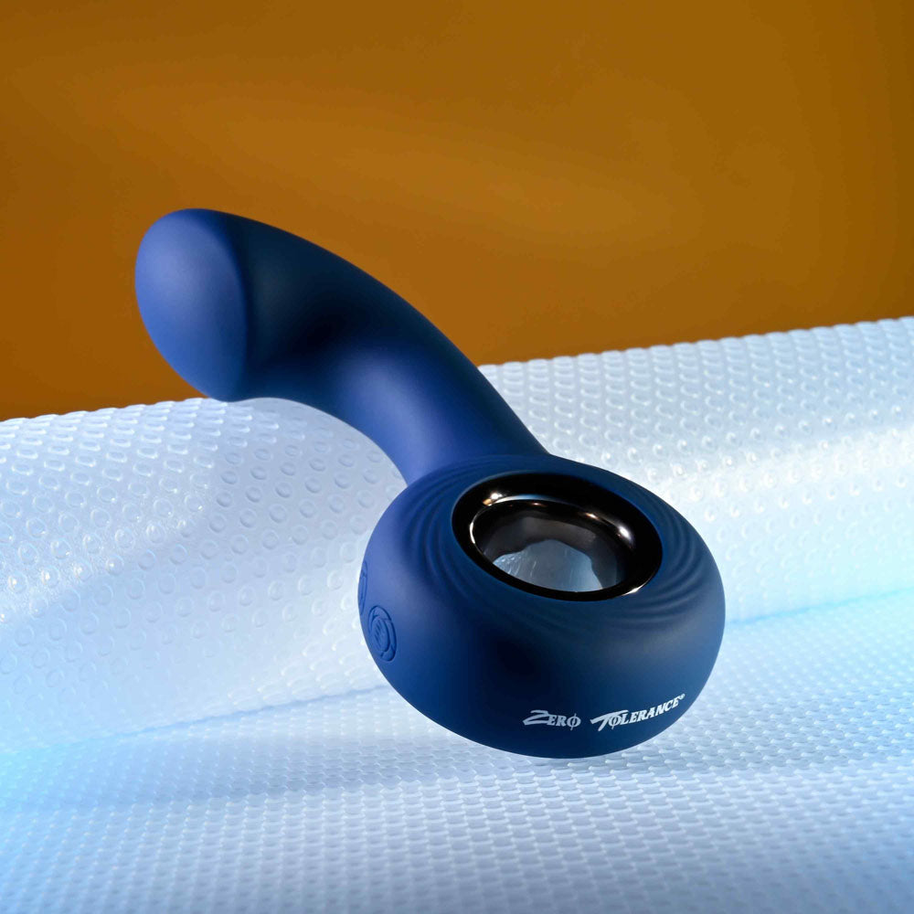 Zero Tolerance THE REACH - Blue 13.8 cm USB Rechargeable Vibrating Anal Plug Zero Tolerance