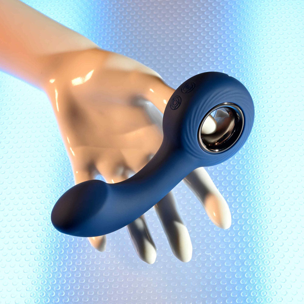 Zero Tolerance THE REACH - Blue 13.8 cm USB Rechargeable Vibrating Anal Plug Zero Tolerance