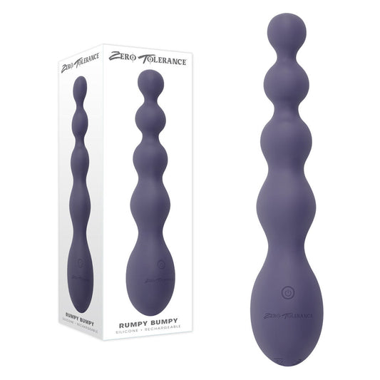 Zero Tolerance RUMPY BUMPY - Purple 17.5 cm USB Rechargeable Vibrating Anal Beads Purple - Club X