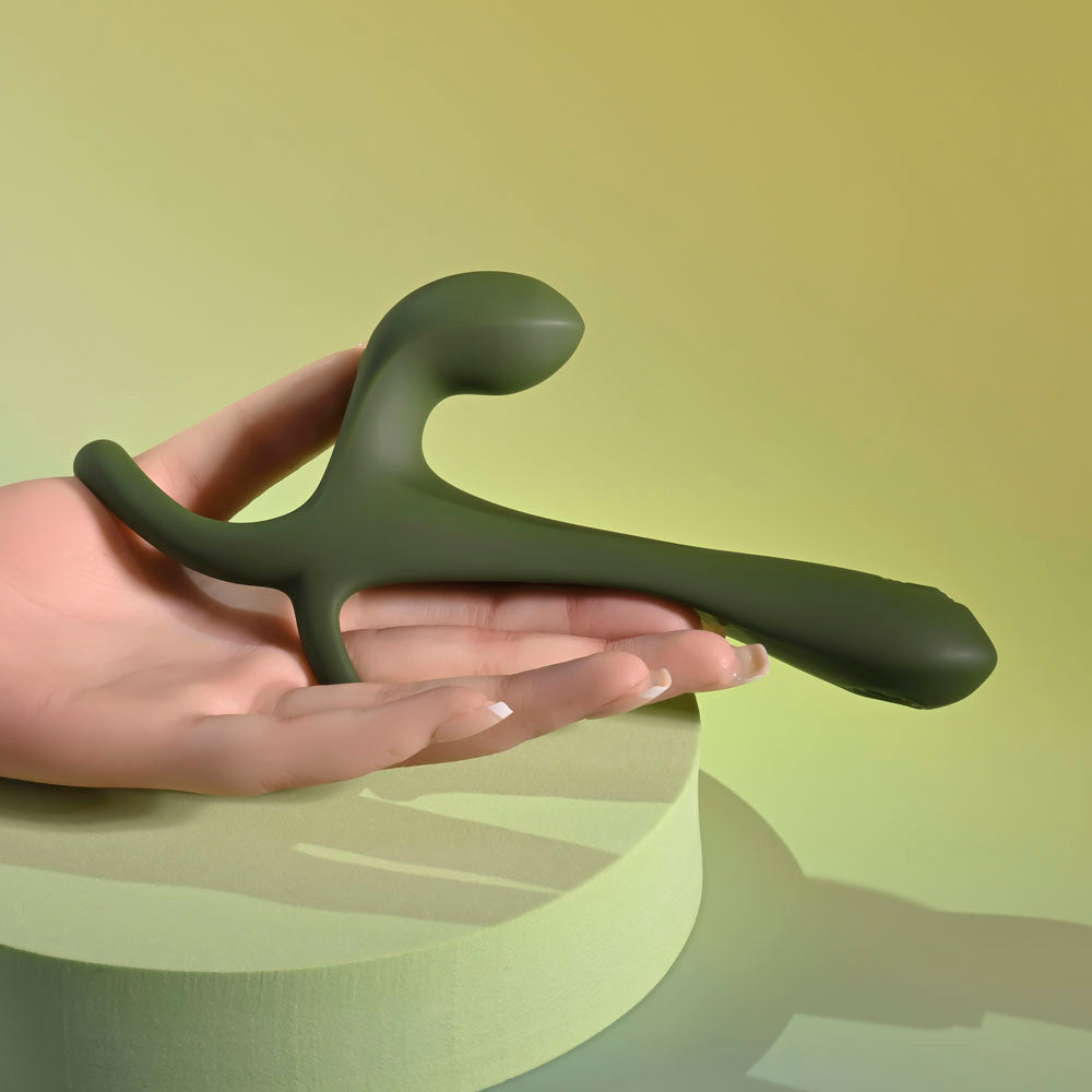 Zero Tolerance STRAP, TAP & GO - Green USB Rechargeable Vibrating & Tapping Penis Sleeve with Wireless Remote Zero Tolerance