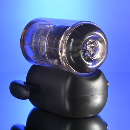 Zero Tolerance HOLD ME TIGHT - Black USB Rechargeable Vibrating Auto Stroker with Phone Holder