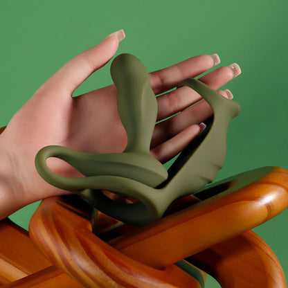 Zero Tolerance PROSTATE POWER PACK - Green USB Rechargeable Vibrating Prostate Massager with Cock Ring Harness Zero Tolerance