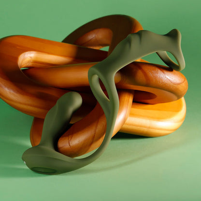 Zero Tolerance PROSTATE POWER PACK - Green USB Rechargeable Vibrating Prostate Massager with Cock Ring Harness Zero Tolerance
