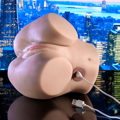 Zero Tolerance LETS GET READY TO RUMBLE - Flesh USB Rechargeable Vibrating Doggy Style Torso Masturbator Zero Tolerance