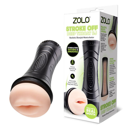 Zolo STROKE OFF Deep Throat BJ - Flesh Mouth Stroker Zolo