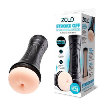 Zolo STROKE OFF Backdoor Action - Flesh Anal Stroker Zolo