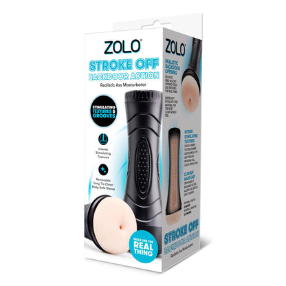 Zolo STROKE OFF Backdoor Action - Flesh Anal Stroker Zolo
