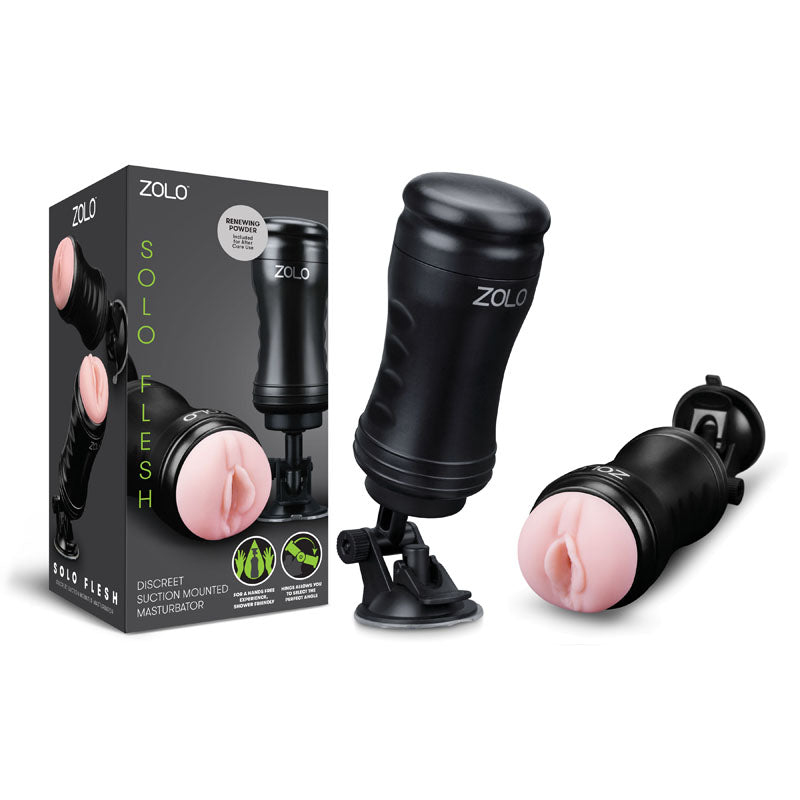 Zolo Solo Flesh - Flesh Vagina Stroker with Suction Base Zolo