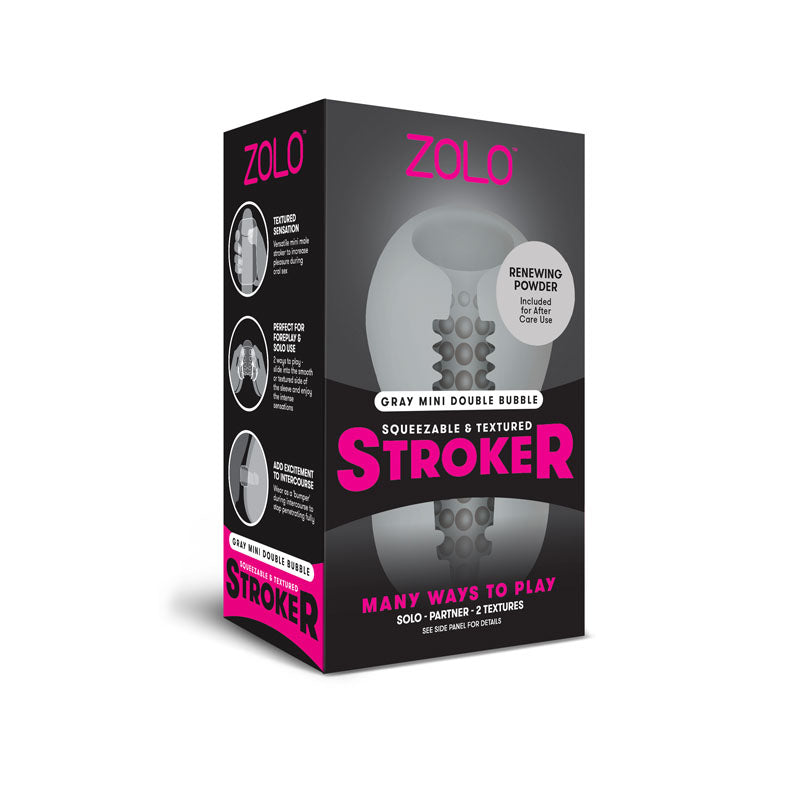 Zolo Grey Mini Double Bubble Stroker - Grey Stroker Sleeve Zolo