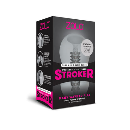 Zolo Grey Mini Double Bubble Stroker - Grey Stroker Sleeve Zolo