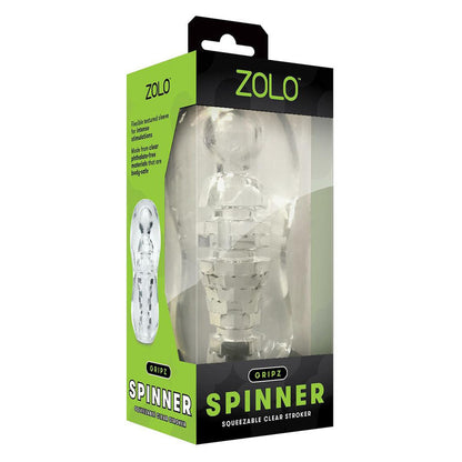 Zolo Gripz - Spinner - Clear Stroker Sleeve Zolo