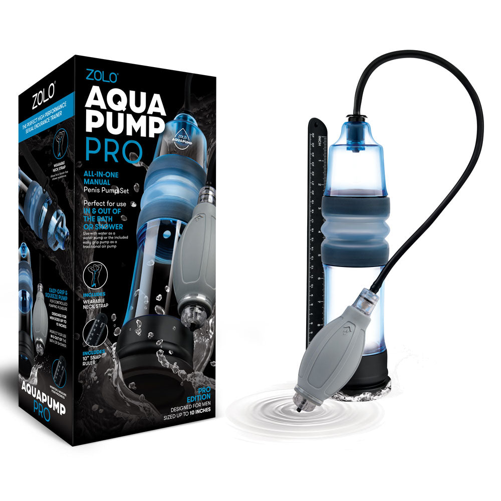 Zolo Aquapump Pro - Blue Water Penis Pump Zolo