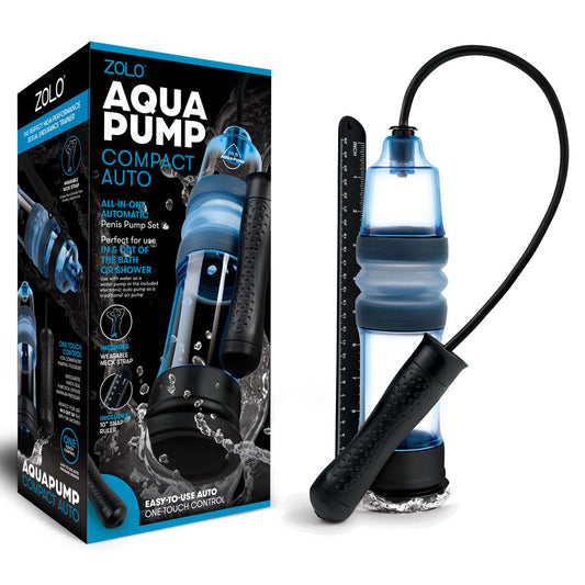 Zolo Aquapump Compact Auto - Blue Auto Water Penis Pump Zolo
