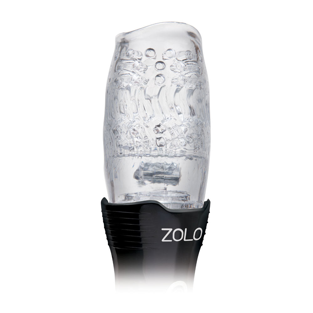Zolo The Original Gawk Gawk - Clear USB Rechargeable Vibrating, Rotating & Thrusting Masturbator zolo