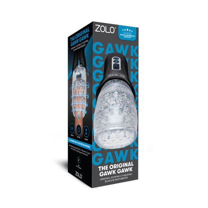Zolo The Original Gawk Gawk - Clear USB Rechargeable Vibrating, Rotating & Thrusting Masturbator zolo