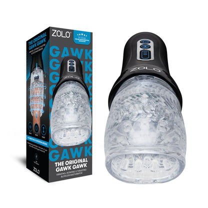 Zolo The Original Gawk Gawk - Clear USB Rechargeable Vibrating, Rotating & Thrusting Masturbator zolo