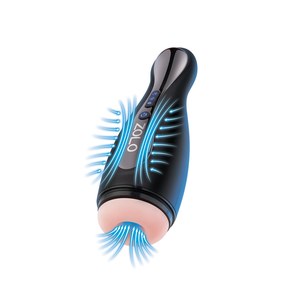 Zolo Blowpin - Flesh USB Rechargeable Auto Sucking and Vibrating Masturbator Zolo