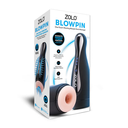 Zolo Blowpin - Flesh USB Rechargeable Auto Sucking and Vibrating Masturbator Zolo