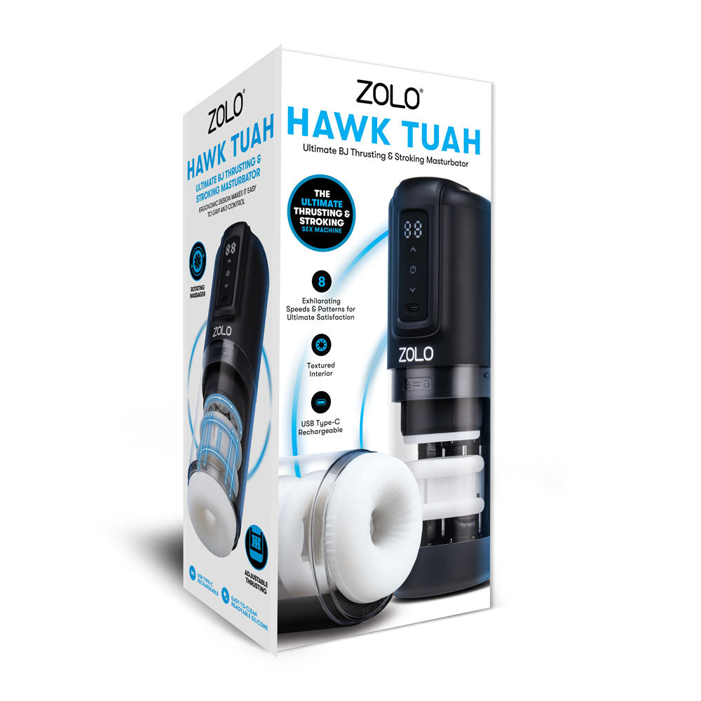 Zolo HAWK TUAH Ultimate BJ Stroker - USB Rechargeable Thrusting & Rotating Auto Stroker Zolo