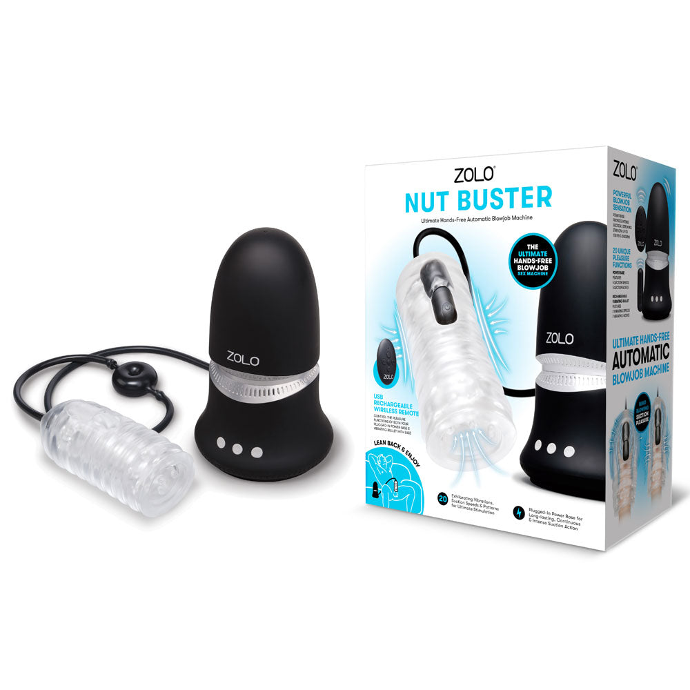Zolo NUT BUSTER - Mains Powered Hands Free Automatic Blowjob Machine Zolo
