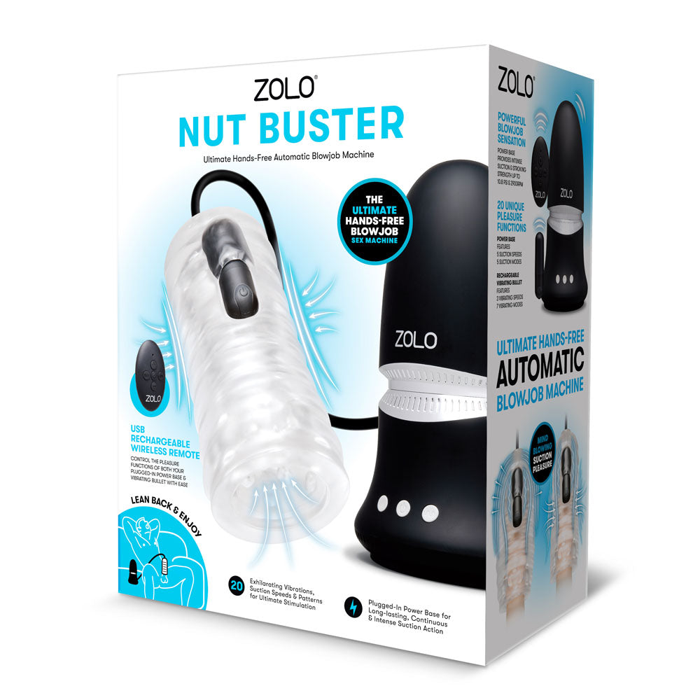 Zolo NUT BUSTER - Mains Powered Hands Free Automatic Blowjob Machine Zolo