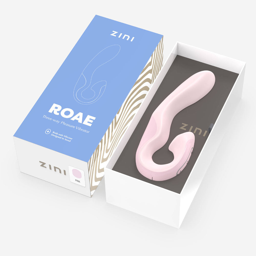 Zini Roae - Pink - Pink 19.5 cm USB Rechargeable Vibrator Zini