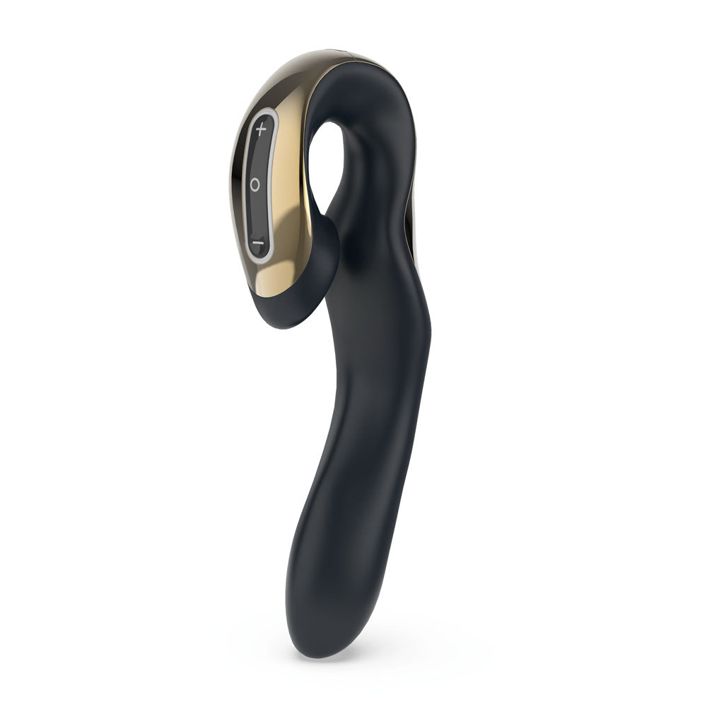 Zini Roae Special Edition - Black/Gold - Black/Gold 19.5 cm USB Rechargeable Vibrator Zini