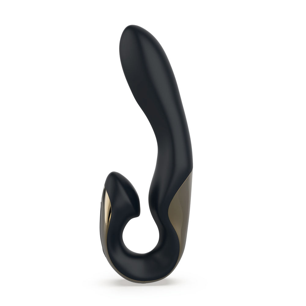 Zini Roae Special Edition - Black/Gold - Black/Gold 19.5 cm USB Rechargeable Vibrator Zini