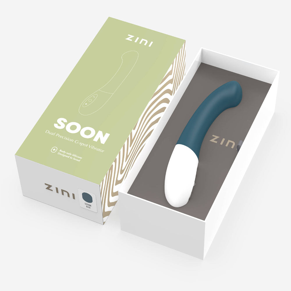 Zini Soon - Legion Blue 20 cm USB Rechargeable Vibrator Zini