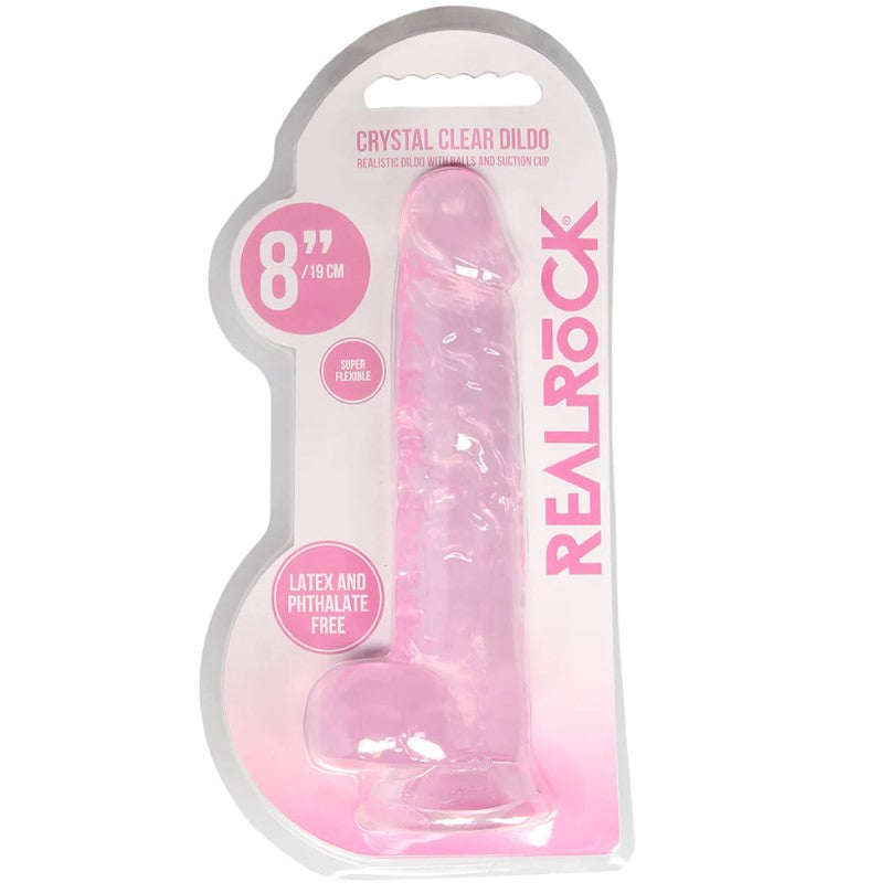 RealRock 8'' Realistic Dildo With Balls  - Club X