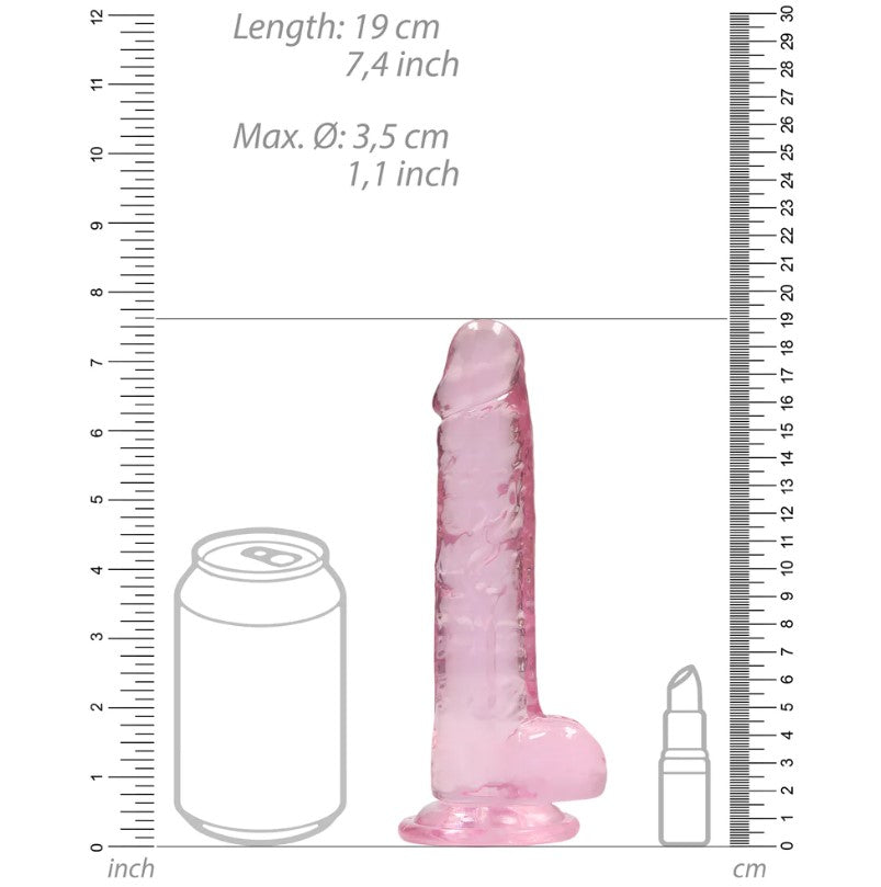 RealRock 7'' Realistic Dildo With Balls  - Club X
