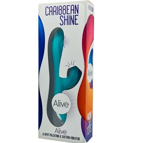 Alive Caribbean Shine - Multifunction Vibrator - G Spot Teal Shots