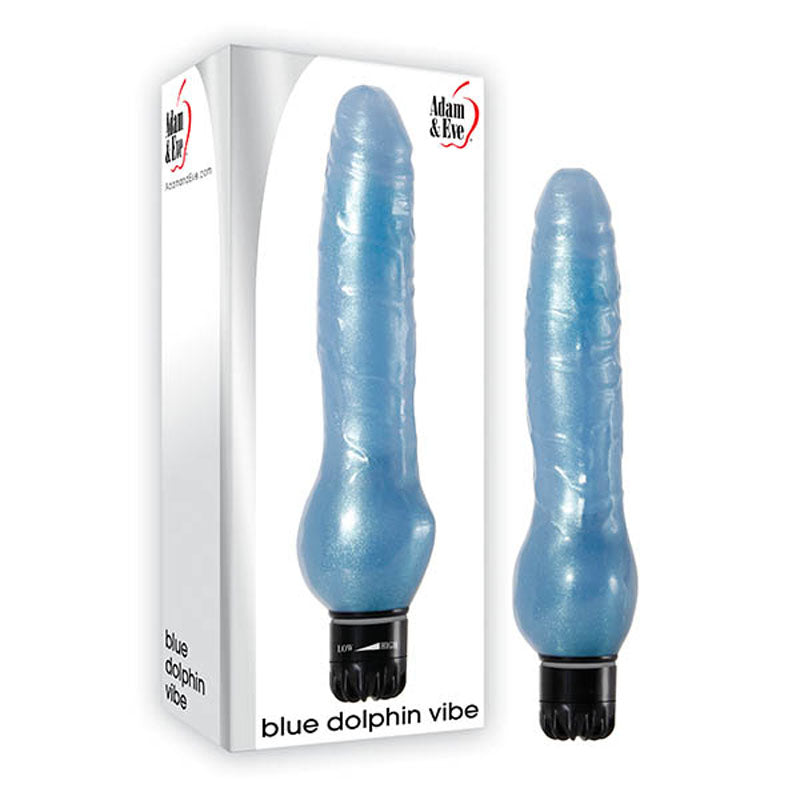 Adam & Eve Blue Dolphin Vibe - Blue 21.6 cm (8.5'') Vibrator Adam & Eve