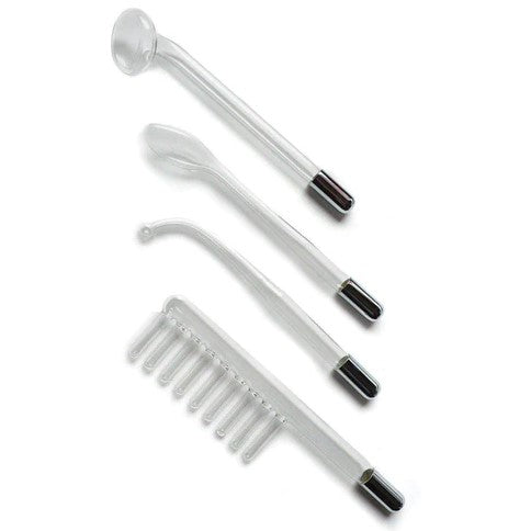 KinkLab Neon Wand Electrosex Kit - Red E-Stim Kit - 5 Piece Set  - Club X