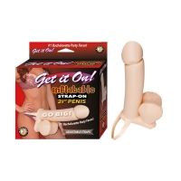 Get It On! Inflatable Strap On 27" Penis - Club X