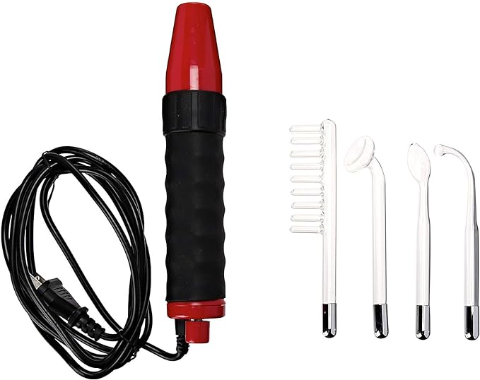 KinkLab Neon Wand Electrosex Kit - Red E-Stim Kit - 5 Piece Set  - Club X