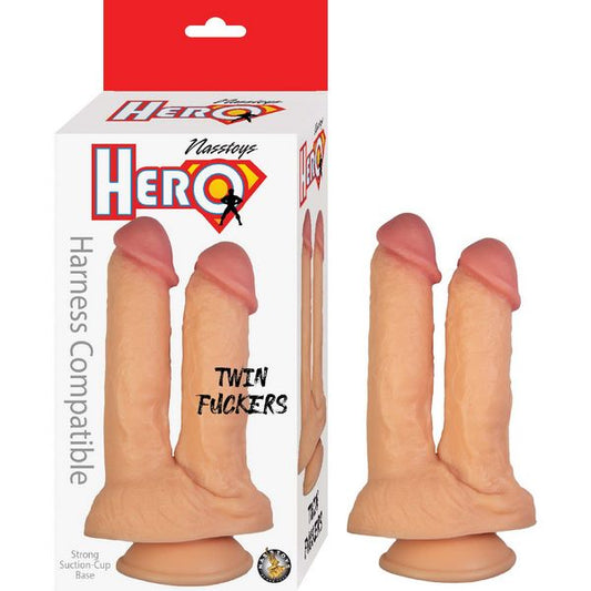 Hero Twin Fuckers Dildo - Club X