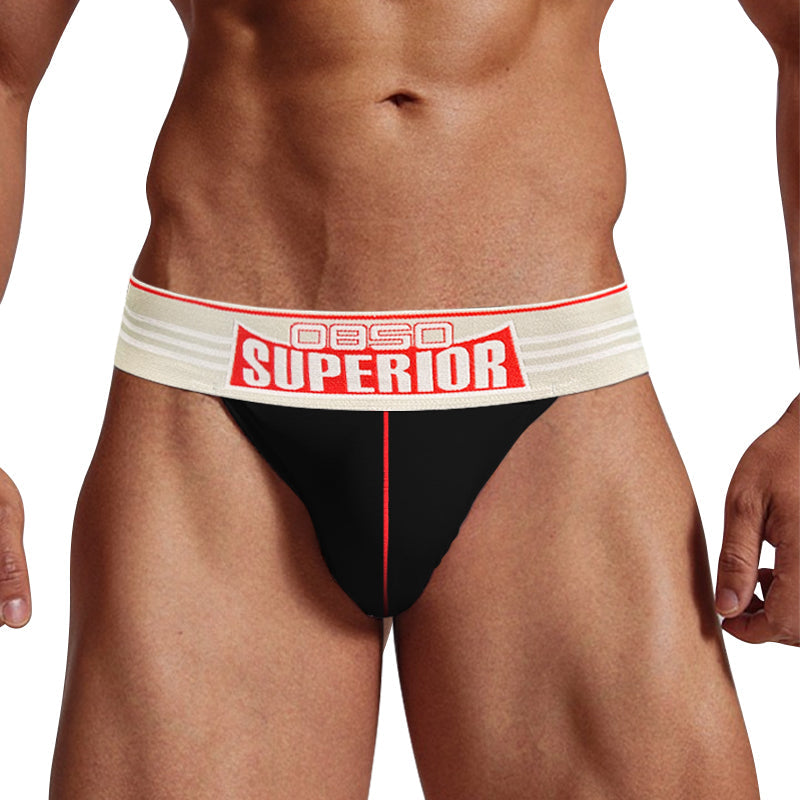 Club Jox Superior Black with Red Stripe Jock Strap - Club X