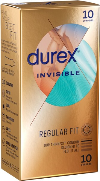 Durex Invisible - Regular Fit 10S  - Club X