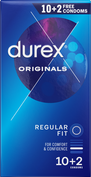 Durex Originals Latex Condoms 10s 2 Free  - Club X