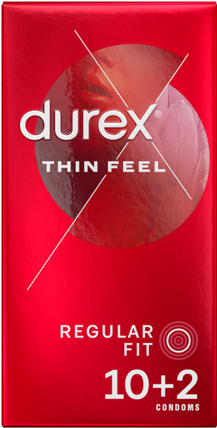 Durex Thin Feel Regular Fit Condoms 10S 2 Free  - Club X