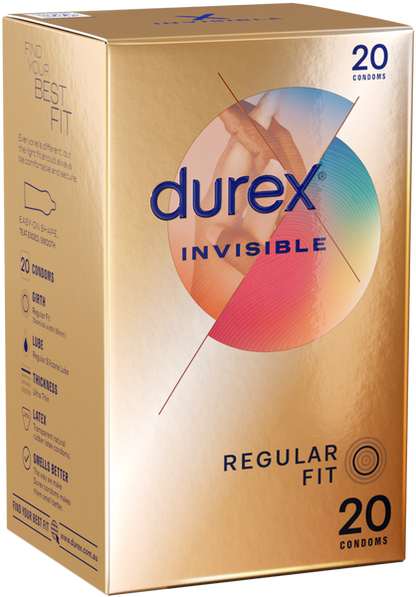 Durex Invisible - Regular Fit 20S Condom  - Club X