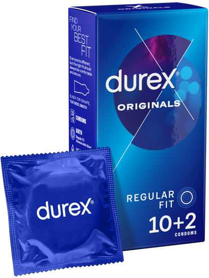 Durex Originals Latex Condoms 10s 2 Free  - Club X