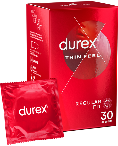 Durex Thin Feel Latex Condoms 30S  - Club X