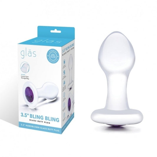 Glas 3.5" Bling Bling Butt Plug Electric Eel, Inc