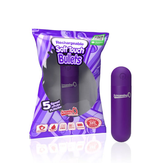 Screaming O Soft Touch Rechargeable Bullets - Purple Screaming O