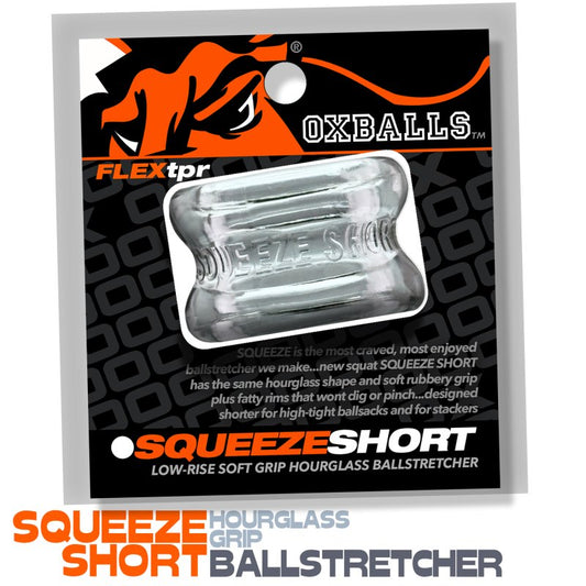 Oxballs Squeeze Short ballstretcher Clear Cock Ring OXBalls