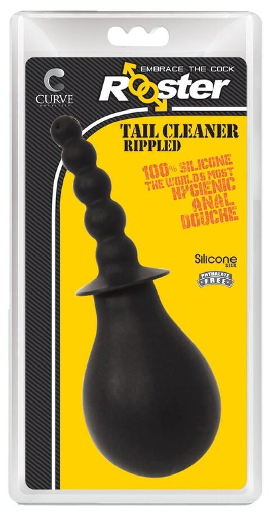 Rooster Tail Cleaner Rippled - Black Anal Toy Curve Toys