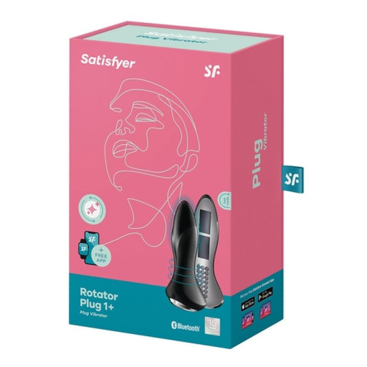 Satisfyer Rotator Plug 1+ Black App-Connected Anal Toy - ClubX Australia